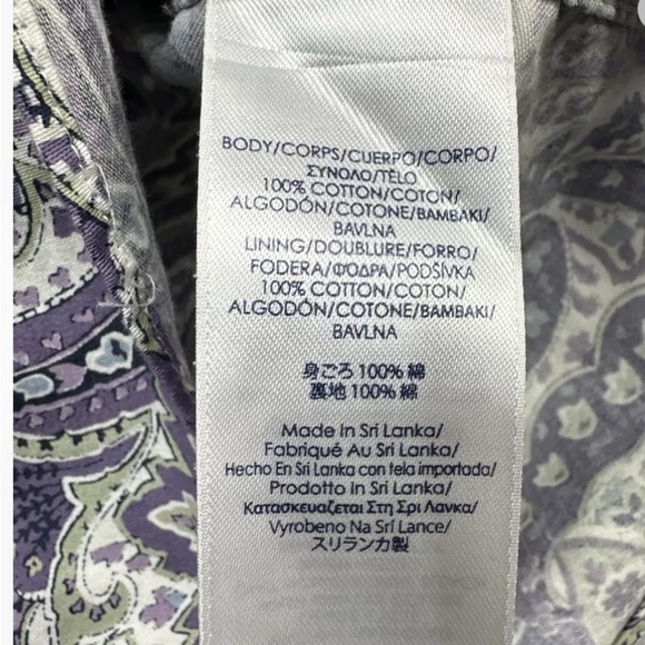 Chaps purple floral Paisley women’s button down shirt size 2X purple - Picture 5 of 10